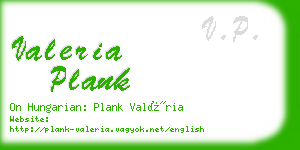 valeria plank business card